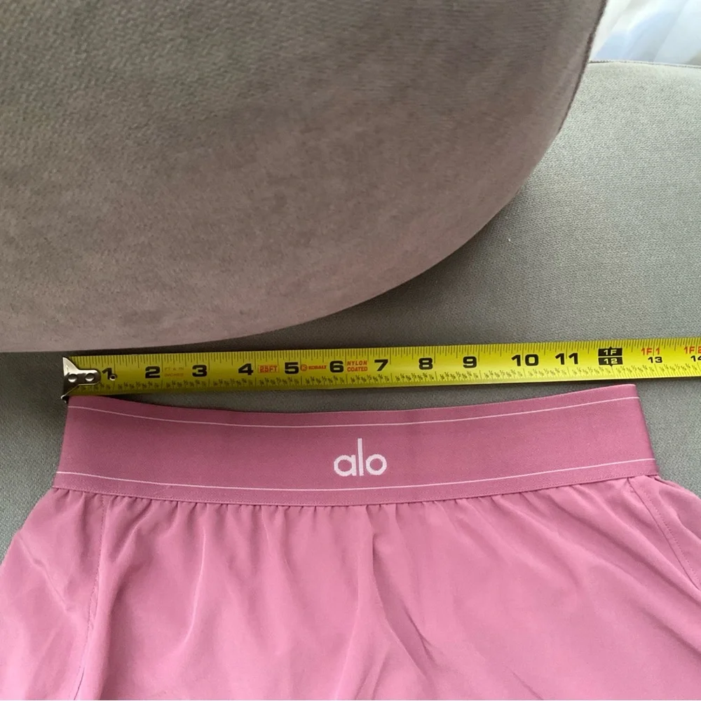 Alo Yoga Match Point Tennis Skirt Pink Wild Rose S
